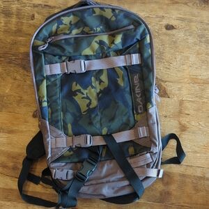 Dakine Green and Brown Camouflage Backpack